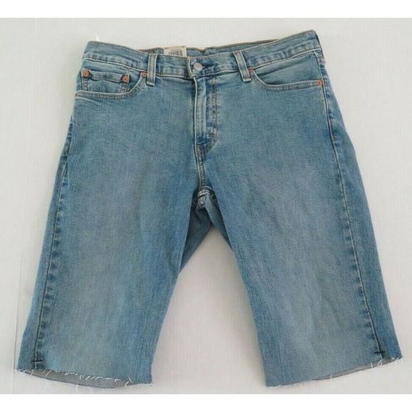 Levi's 511 Men’s Sz 31 Light Blue Denim Slim Stretch Cut Off Style Shorts - Picture 1 of 8